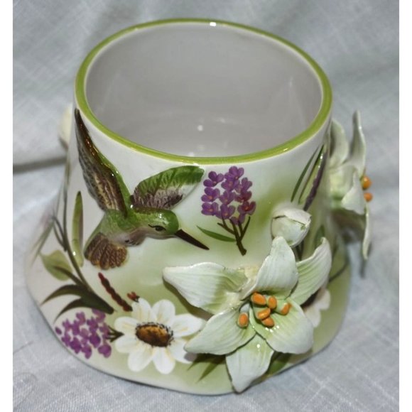 Home Interiors Accents Vintage Home Interior Candle Topper Raised Floral Pattern Never Used
